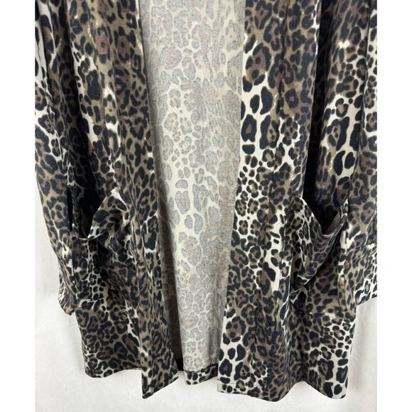 Sanctuary Womens Leopard Print Open Front Long Sleeve Cardigan Size S - Picture 5 of 7